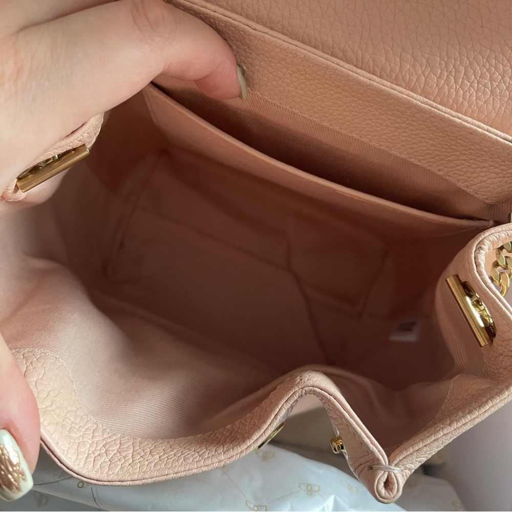 Polene numero un mini leather crossbody bag in pink - Picture 9 of 14